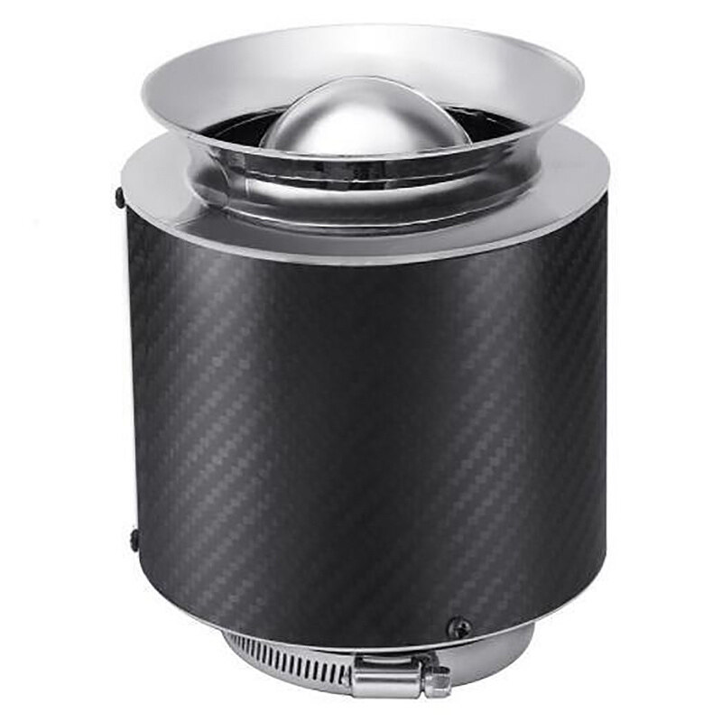 New 3 Inch 76Mm Inlet/5 Inch Carbon Fiber Hi-Flow Air Filter for Cold Air/Short Ram Intakes