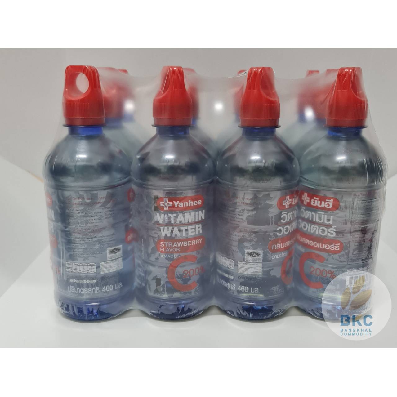 น้ำ ยันฮี วิตามินซี-วอเตอร์ 460ML รสสตอเบอร์รี่ (ฝาสีแดง) Yanhee Vitamin C-Water น้ำดื่ม เพื่อสุขภาพ ยันฮี Yanhee แพ็ค 12ขวด