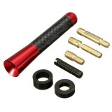 3/" Universal Car Silver Carbon Fiber Aluminum Screw Radio Short Antenna Aerial
