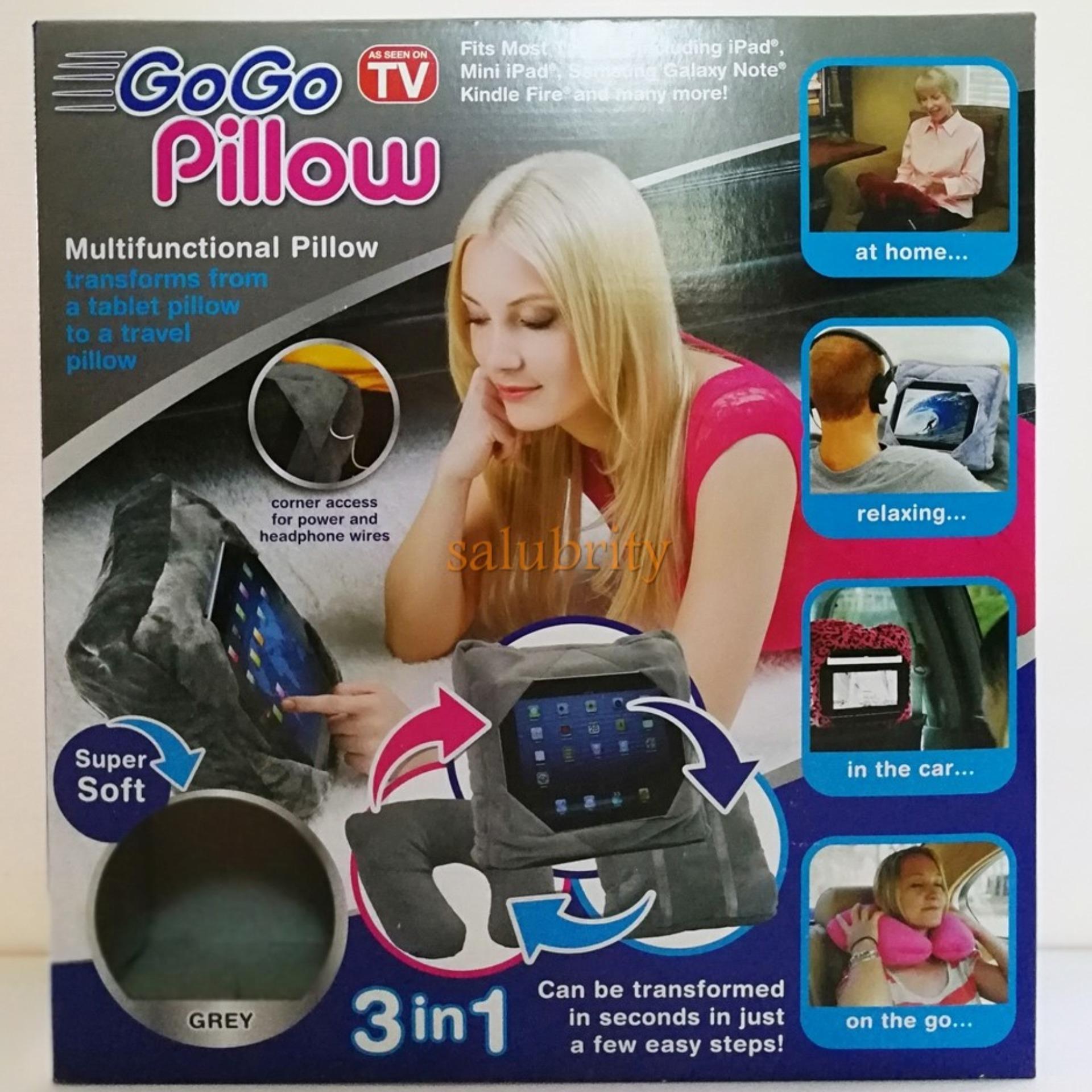 หมอนรองคอ อเนกประสงค์ 3 in 1 หมอนวางไอแพด แทบเล็ต gogo pillow