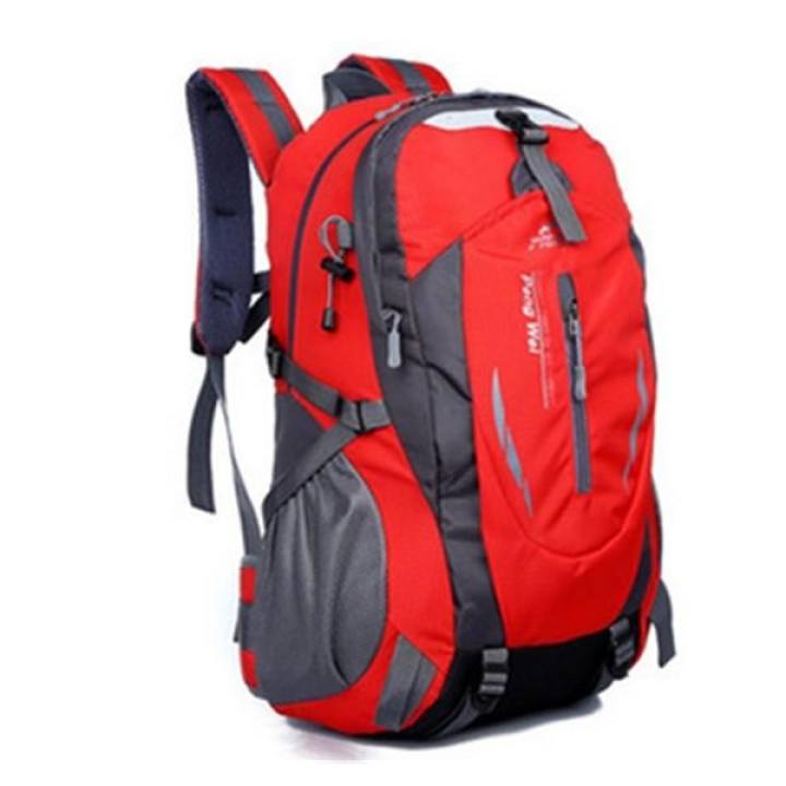 35ลิตรกระเป๋าเป้กลางแจ้งสำหรับเดินป่า และการตั้งแคมป์ (สีแดง)