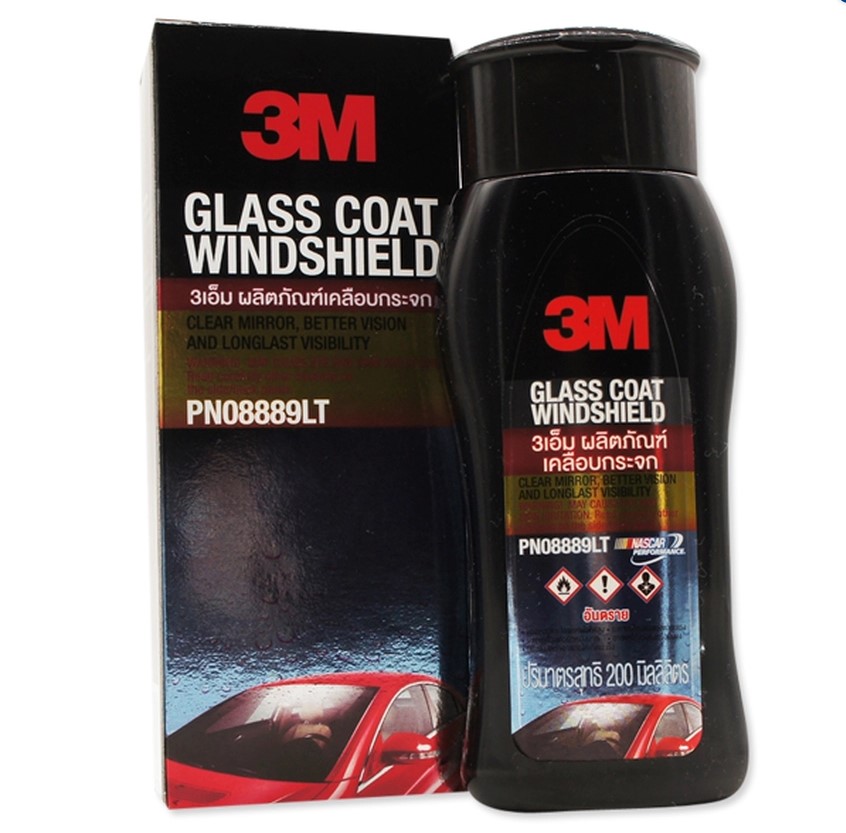 แนะนำ 3M GLASS COAT WINDSHIELD ผลิตภัณฑ์เคลือบกระจก ป้องกันน้ำเกาะ
