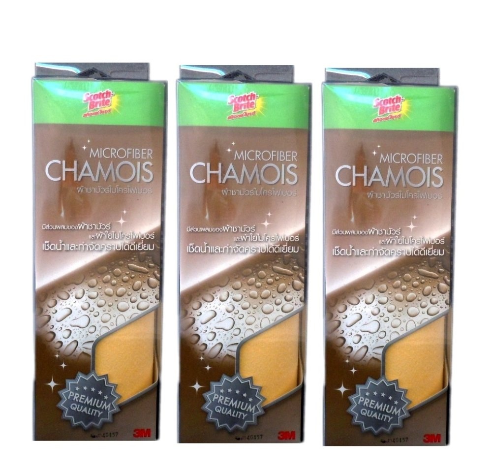 รีวิว 3M Microfiber Chamois 38 x 40 cm, ผ้าชามัวร์ x3 ผืน Joe Car