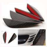 4x สวมใส่ได้แบบสากลด้านหน้ากันชนรถครีบสปอยเลอร์รถยนต์ Body Spoiler Canard Valence Chin - Intl