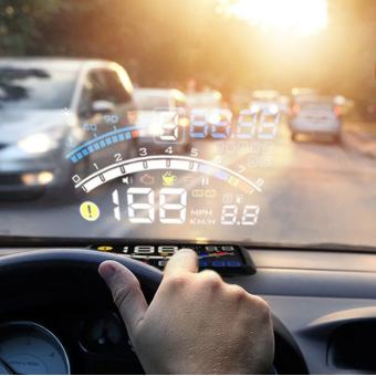 5.5 Inch Universal OBD2 Car GPS HUD Head Up Display Overspeed Warning System - intl