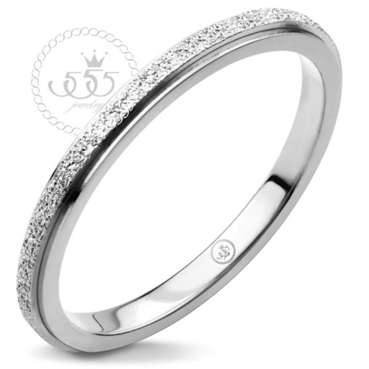 555jewelry เครื่องประดับ ผู้หญิง แหวนสแตนเลสสตีลSand Dust Tiny Ring รุ่น MNC-R691 แหวนผู้หญิง แหวนคู่ แหวนคู่รัก เครื่องประดับ แหวนทองผู้หญิง แหวนแฟชั่น
