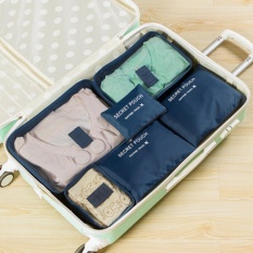 เซตกระเป๋าเอนกประสงค์ 6 ใบ  กระเป๋าจัดเก็บของใช้ส่วนตัว กระเป๋าใส่กางเกงใน ชุดชั้นใน  สีกรม