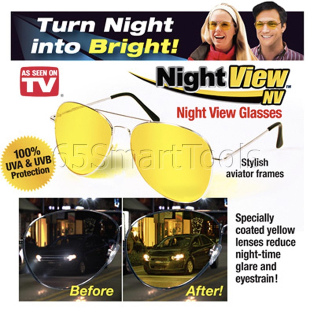 65SmartTools แว่นตาขับรถกลางคืน แว่นตาตัดหมอก Night View NV รุ่นใหม่ล่าสุดจาก USA