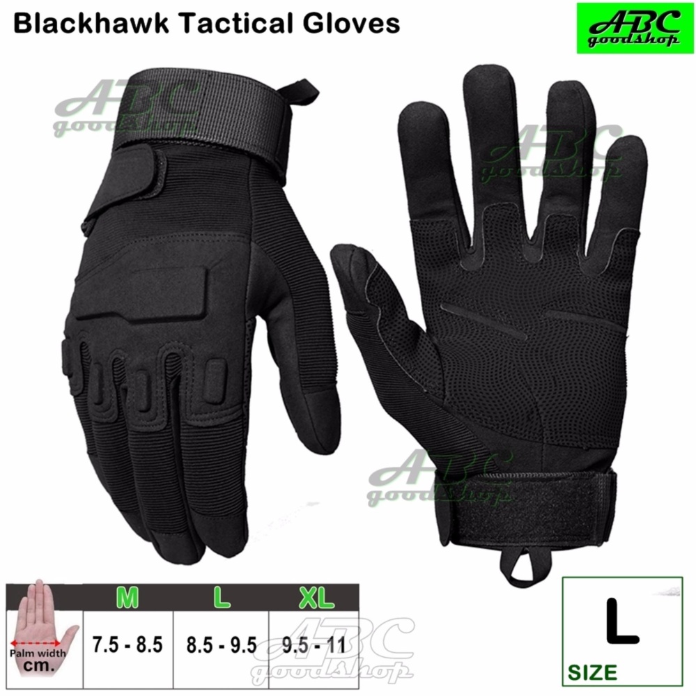 ABC Blackhawk ถุงมือมอเตอร์ไซค์ TACTICAL ถุงมือเต็มนิ้ว ถุงมือหนัง เรโทร ถุงมือทหาร ถุงมือยิงปืน กันกระแทก ระบายอากาศ (สีดำ สีเขียวทหาร) M L XL
