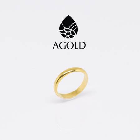 AGOLD  แหวนเกลี้ยง ทองคำแท้ 96.5% 1.0 กรัม ฟรีกล่องเครื่องประดับ