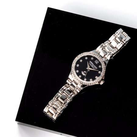 AMERICA EAGLE นาฬิกาข้อมือสุภาพสตรีสายสแตนเลส รุ่น AE090L - Silver/Black