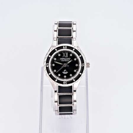 America Eagleนาฬิกาข้อมือผู้หญิง สายเซรามิก รุ่นLucky 6211L-Sสีดำ America Eagleนาฬิกาข้อมือผู้หญิง สายเซรามิก รุ่นLucky 6211L-Sสีดำ