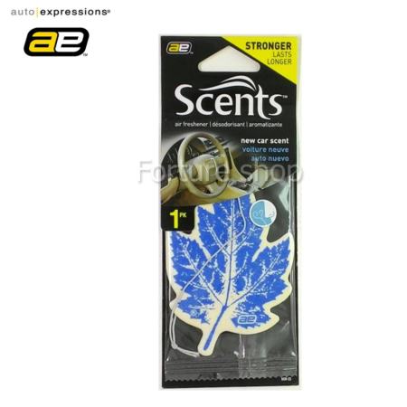 Auto Expesstions Scents แผ่นหอม แผ่นน้ำหอม ปรับอากาศ ใน รถยนต์ ห้องทำงาน ห้องนอน กลิ่น new car scent (voiture neuve)  1 ชิ้น