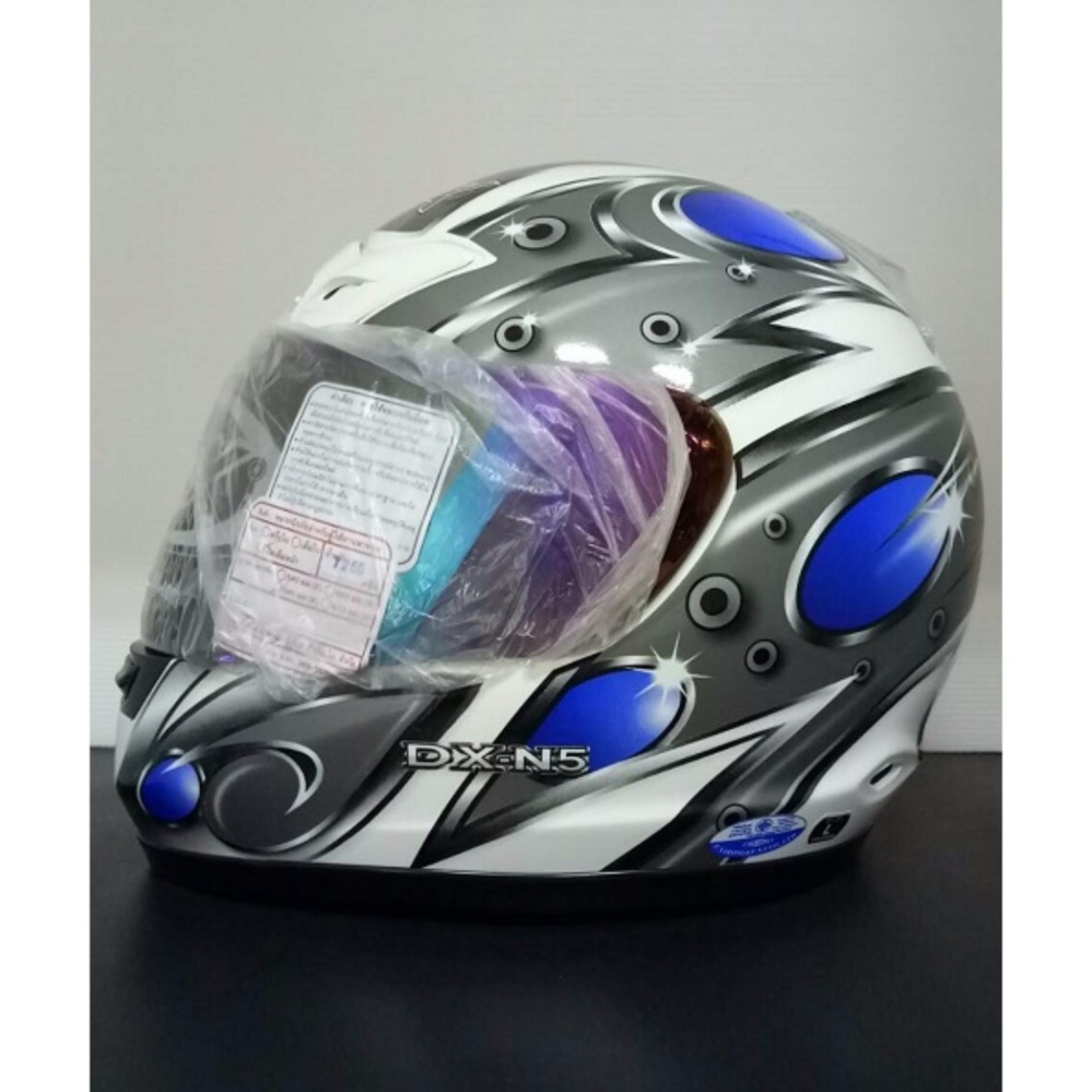 หมวกกันน็อคเต็มใบ AVEX DX N5 สีขาว แว่นดำ