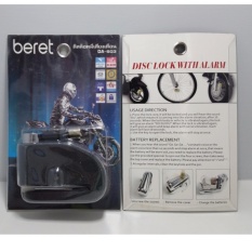กุญแจล็อคดิสเบรค ล็อคล้อรถจักรยานยนต์ รถมอเตอร์ไซด์ บิ๊กไบค์ได้ แบบมีเสียงสัญญาณกันขโมย Beret DA603 สีดำ Asiagadget Shop รับประกัน 3 เดือน