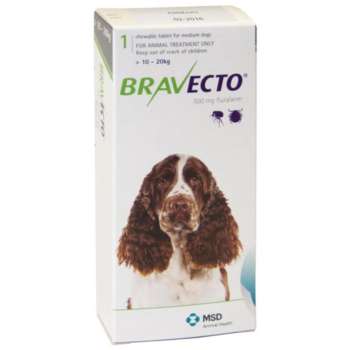 ราคา Bravecto บราเว็คโต้ ป้องกันและกำจัดเห็บ หมัดสำหรับสุนัข นน. >10-20kg. 2 กล่อง รีวิว