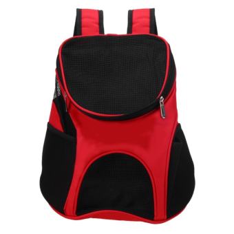 [uebfashion] Breathable กระเป๋าเป้ใส่สัตว์เลี้ยงถุงใส่ของแบบพกพากระเป๋าเดินทาง (สีแดง) - INTL