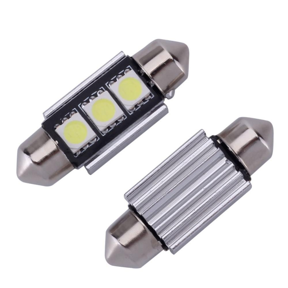 BU 2x High Power Car LED Bulb 1.5W 12V Super Bright Cool White Pack of 2