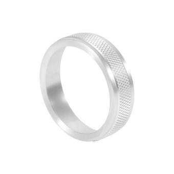 รถเครื่องปรับอากาศสวิตช์ควบคุมความร้อน AC ลูกบิดแหวนป้องกันสำหรับ Volvo V60 XC60 S80 V40 (Silver) -