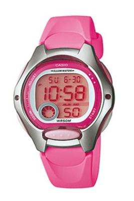 Casio นาฬิกาข้อมือผู้หญิง สีชมพู สายเรซิน รุ่น LW-200-4B