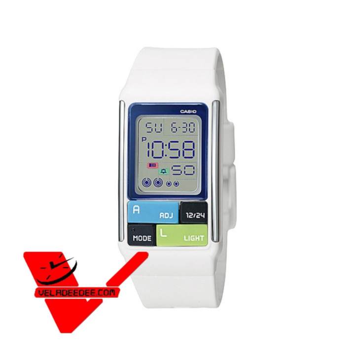 Veladeedee CASIO POPTONE นาฬิกาข้อมือผู้หญิง(ใส่ว่ายน้ำได้) สายเรซิ่น (ประกัน 1ปี) รุ่น...