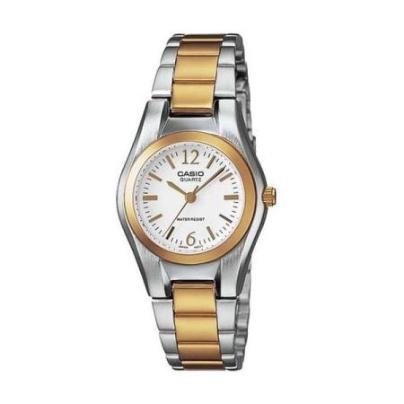 CASIO นาฬิกาข้อมือผู้หญิง Silver/Gold-หน้าขาว สายสแตนเลส รุ่น LTP-1253SG-7ADF CASIO นาฬิกาข้อมือผู้หญิง Silver/Gold-หน้าขาว สายสแตนเลส รุ่น LTP-1253SG-7ADF