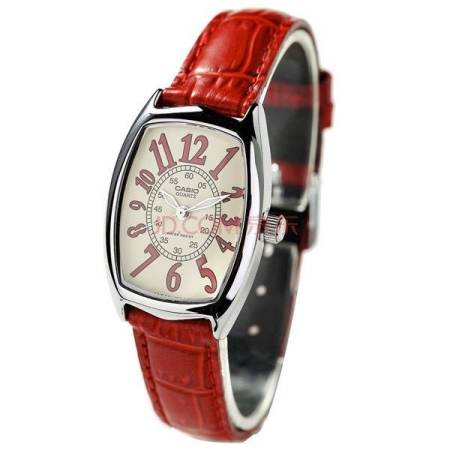 Watchup Casio Standard นาฬิกาข้อมือผู้หญิง สายหนัง รุ่น LTP-1208E-9B2 - Red