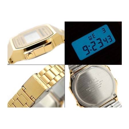 Casio Standard นาฬิกาข้อมือผู้หญิง  สีทอง  Stainless Strap   รุ่น A168WG-9WDF