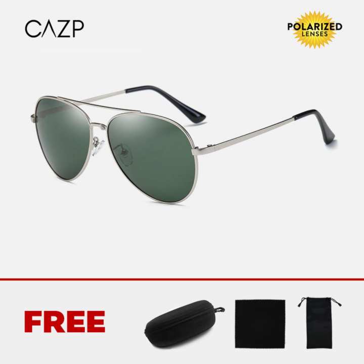 CAZP Sunglasses แว่นกันแดด Classic Aviator Style ทรงนักบิน รุ่น 3025 Polarized สวมใส่ได้ทั้งชายและหญิง 59mm