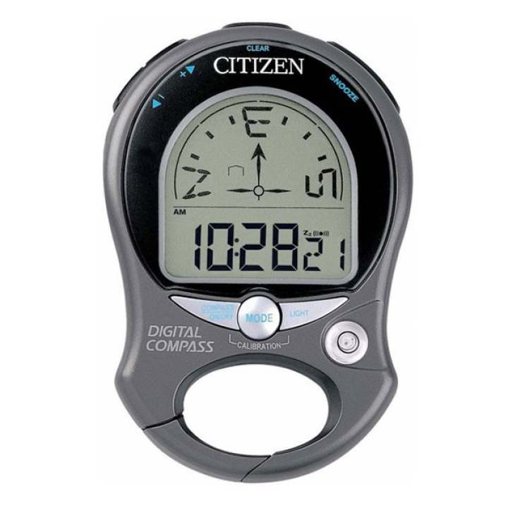 CITIZEN นาฬิกาจับเวลาระบบดิจิตอล พร้อมเข็มทิศ รุ่น DX8177 - สีเทา/ดำ