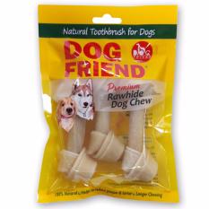 Dog Friend ขนมขบเคี้ยวสุนัข กระดูกผูก 4.5 นิ้ว สีธรรมชาติ 3 ชิ้น (3 ซอง)