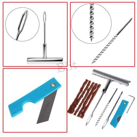 Elit ชุดปะยางรถยนต์ ชุดปะยางฉุกเฉิน ขนาดพกพา Tire Repair Tool Set รุ่น TRT874-YU