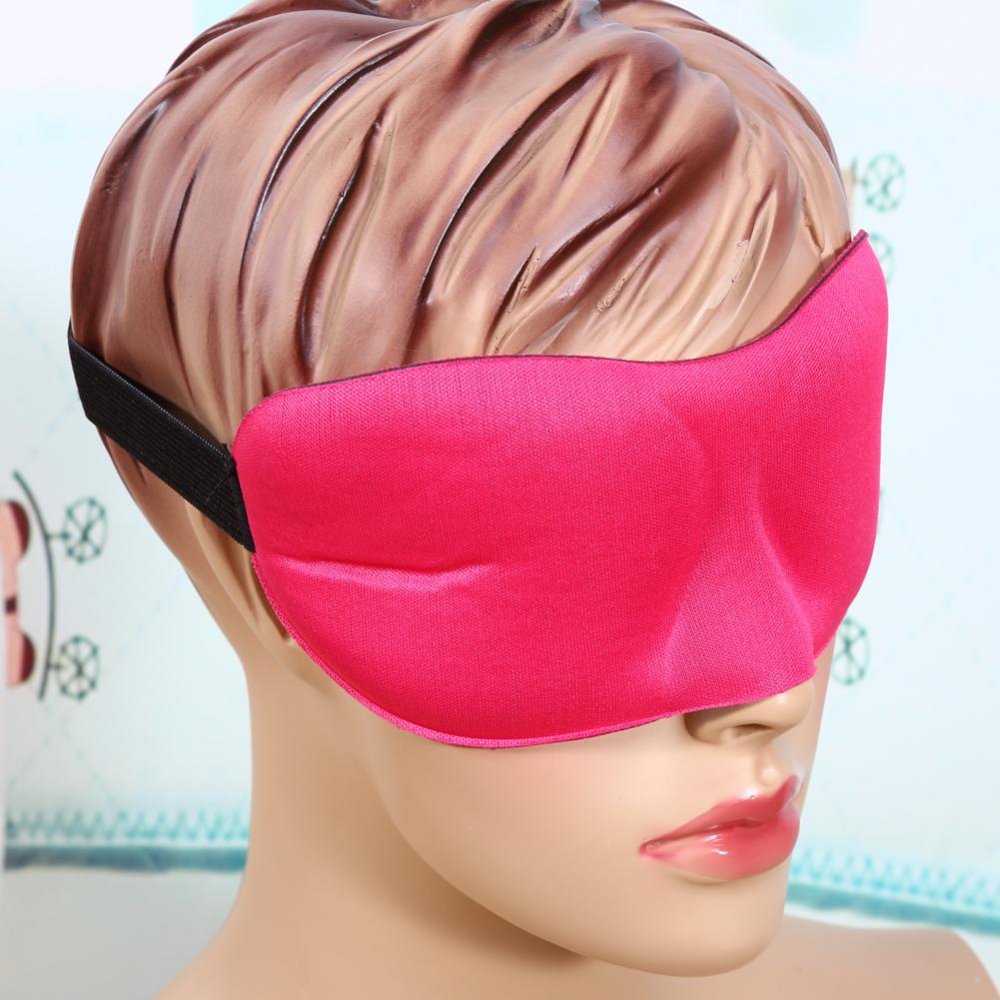 【ชื้อ 1 ชิ้น แถม 1 ชิ้น !!】แบบพกพา Light Blocking Eye Mask Sleep Blindfold Shade Aid สำหรับเดินทาง (สีดำ)-สนามบินนานาชาติ