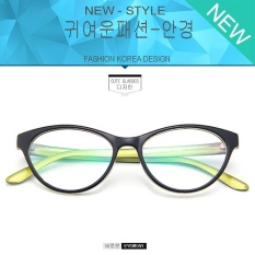 Fashion แว่นตา เกาหลี แฟชั่น แว่นตากรองแสงสีฟ้า รุ่น 2362 C-6 สีดำตัดเขียว ถนอมสายตา (กรองแสงคอม กรองแสงมือถือ) กรอบแว่นตา