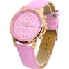 GENEVA watch นาฬิกาข้อมือแฟชั่นผู้หญิง Pink สีชมพู สายหนัง รุ่น WM0041