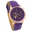 GENEVA watch นาฬิกาข้อมือแฟชั่นผู้หญิง Purple สีม่วง สายหนัง รุ่น WM0045 