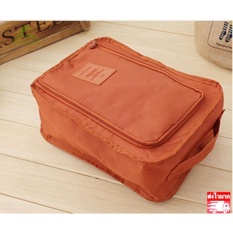 GP00018 กระเป๋าจัดระเบียบ กระเป๋าใส่รองเท้า ถุงใส่รองเท้า 2 คู่ Shoes Bag Shoes Organizer Bag Organizer(Orange)