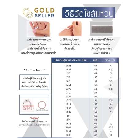 GSB01 ทองคำแท้96.50% แหวนเกลี้ยงลูกคิด น้ำหนัก 1.0 กรัม ฟรีกล่องใส่เครื่องประดับ