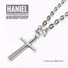 HANIEL Stainless Steelสร้อยคอโซ่สแตนเลส พร้อมจี้ ไม้กางเขน ขนาด 4mm. ยาว 18-22 นิ้ว