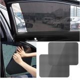 HISO-CAR แพ็คคู๋ ม่านบังแดดแบบติดกระจก ฟิล์มบังแดดกระจกประตูรถ ฟิล์มกรองแสงรถยนต์ ฟิล์มบังแดดระบบสูญญากาศ ฟิล์มบังแดดแบบติดกระจก การป้องกันรังสียูวีที่บังแดดในรถยนต์ ด้านข้าง 38ซม x 42ซม ปกป้องแสงแดดได้ถึง 97% ( 2ชิ้น/ชุด ) pantip