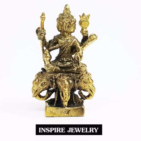 Inspire Jewelry บูชาพระพรหมทรงช้างเอราวัณ ขนาด 2x3.5cm. หล่อจากทองเหลืองพระพรหม หรือ ท้าวมหาพรหม พระพรหมคือผู้สร้างโลกและสรรพชีวิตทั้งหลาย ผู้บูชาพระพรหมจะได้รับพรด้านความสำเร็จ ขอพรใดก็สมปรารถนาทุกประการ 