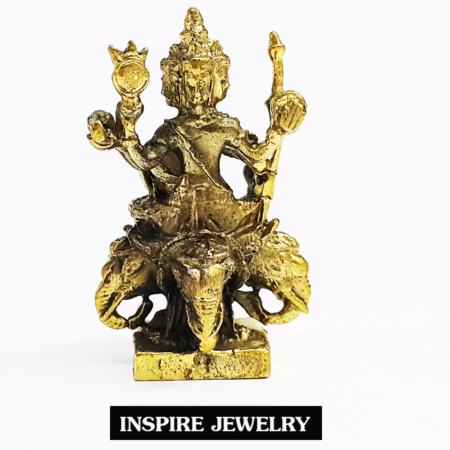 Inspire Jewelry บูชาพระพรหมทรงช้างเอราวัณ ขนาด 2x3.5cm. หล่อจากทองเหลืองพระพรหม หรือ ท้าวมหาพรหม พระพรหมคือผู้สร้างโลกและสรรพชีวิตทั้งหลาย ผู้บูชาพระพรหมจะได้รับพรด้านความสำเร็จ ขอพรใดก็สมปรารถนาทุกประการ 