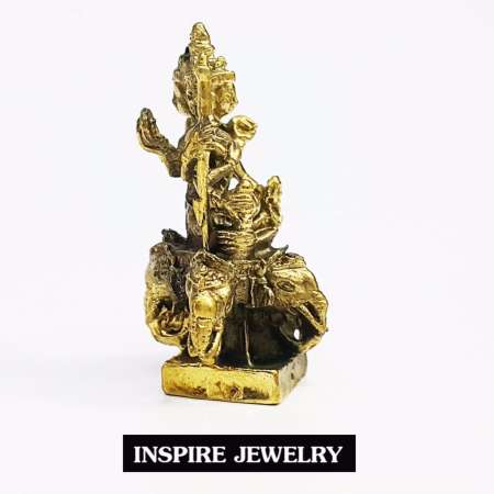 Inspire Jewelry บูชาพระพรหมทรงช้างเอราวัณ ขนาด 2x3.5cm. หล่อจากทองเหลืองพระพรหม หรือ ท้าวมหาพรหม พระพรหมคือผู้สร้างโลกและสรรพชีวิตทั้งหลาย ผู้บูชาพระพรหมจะได้รับพรด้านความสำเร็จ ขอพรใดก็สมปรารถนาทุกประการ 