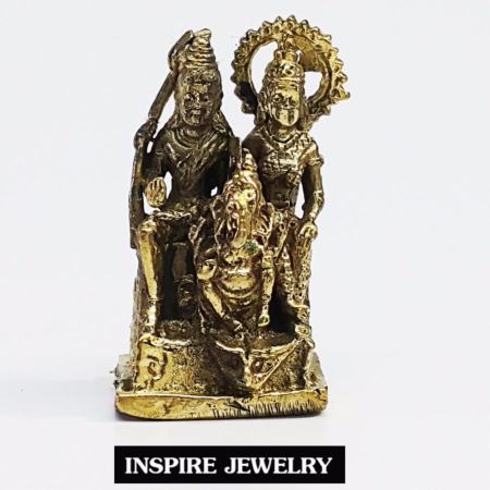 Inspire Jewelry บูชาครอบครัวพระพิฆเนศเทพโอรสของพระศิวะเทพและพระแม่อุมาเทวี  ขนาด 3x1.5cm. หล่อจากทองเหลือง ทุกเทศกาล ปีใหม่ วันเกิด ของขวัญ  วาเลนไทน์ แสดงความยินดี  บูชา ห้องพระ ห้องทำงาน 