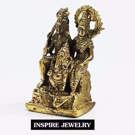 Inspire Jewelry บูชาครอบครัวพระพิฆเนศเทพโอรสของพระศิวะเทพและพระแม่อุมาเทวี  ขนาด 3x1.5cm. หล่อจากทองเหลือง ทุกเทศกาล ปีใหม่ วันเกิด ของขวัญ  วาเลนไทน์ แสดงความยินดี  บูชา ห้องพระ ห้องทำงาน 