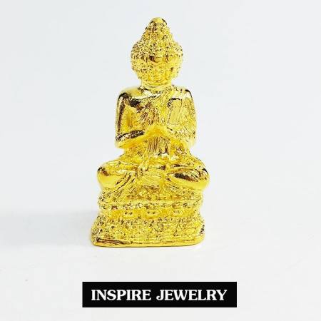 แบรนด์ Inspire Jewelry วัตถุมหามงคลอย่างมาก พระเศรษฐีนวโกฎิ  หล่อทองเหลือง ชุบทองแท้100% เทพแห่งความสำเร็จ ร่ำรวย โชคลาภ แก้ชง หล่อจากทองเหลือง ขนาด 1.5x3cm.