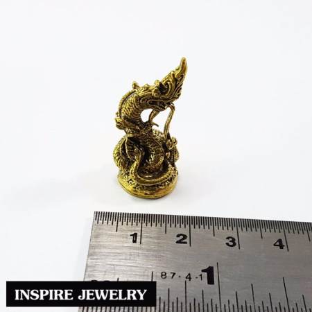 Inspire Jewelry ,พญานาคทองเหลือง จิ๋ว 2CM  นำโชค เสริมดวง