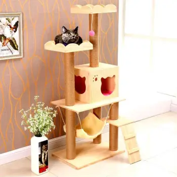รีวิว Inter Shop Lovecats Model CA015-WOOD คอนโดแมว/บ้านแมว/Cat Tree/Cat condo/Cat climbing รีวิว