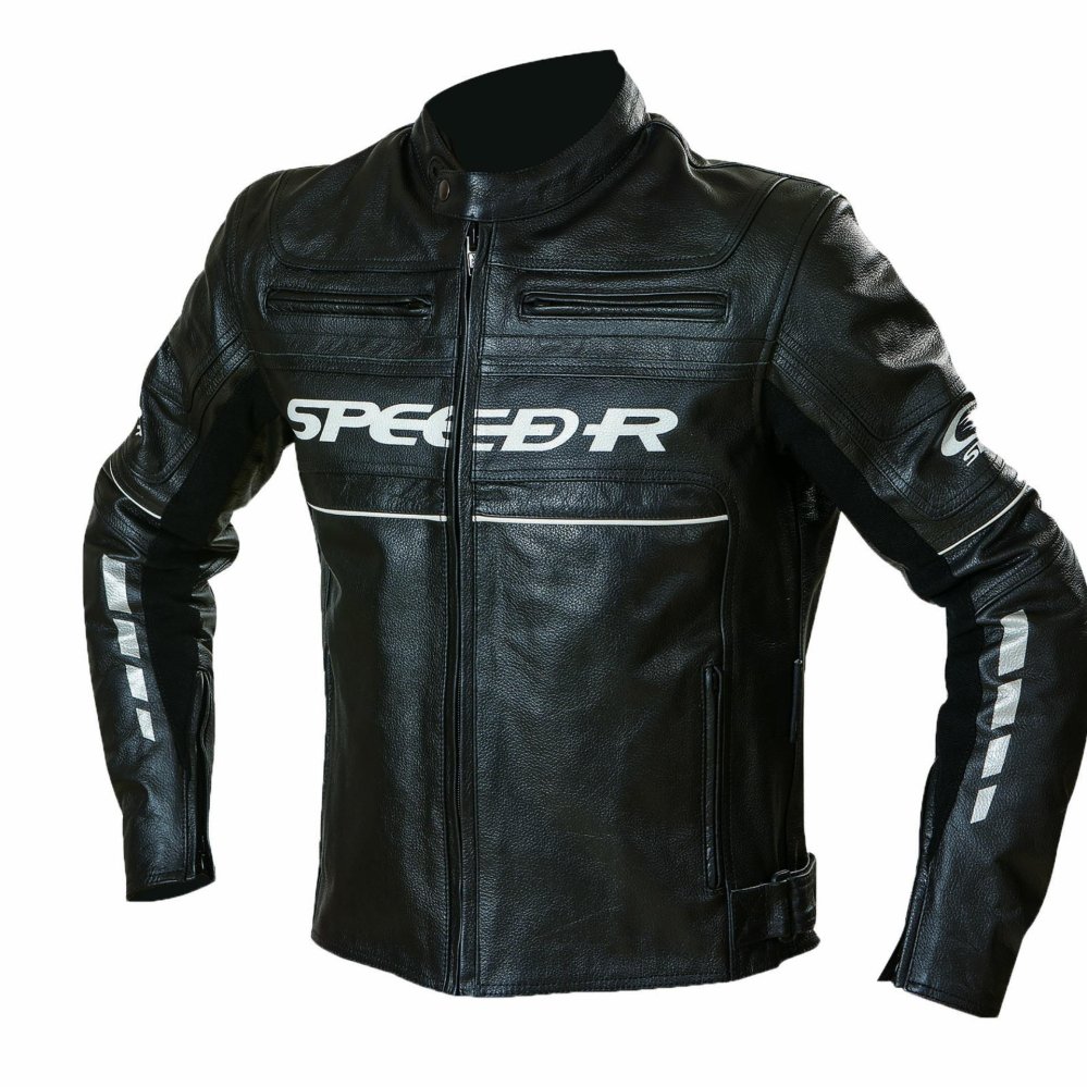 ขาย SPEED-R Men's Retro Leather Jacket - B001 (เสื้อแจ็คเก็ตสำหรับขี่มอเตอร์ไซค์)