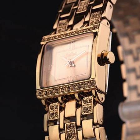 Julius นาฬิกาข้อมือผู้หญิง สาย/ตัวเรือน โลหะผสม รุ่น JA-648 (brown)